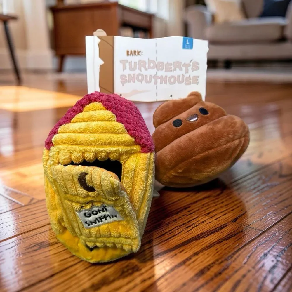 NWT Bark Box Turdbert's Snouthouse Plush Multi-Part + Enrichment Dog Toy